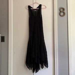 Long Black Beach Cover Up. Women’s Medium.